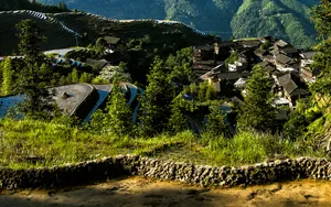 广西龙脊梯田风景图片_3
