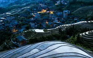 广西龙脊梯田风景图片_11