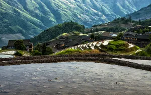广西龙脊梯田风景图片_12