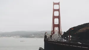 美国金门大桥风光图片_4