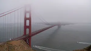 美国金门大桥风光图片_9