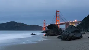 美国金门大桥风光图片_13