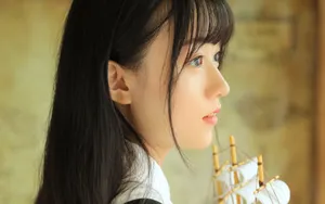 甜美校园文艺美女图片_6