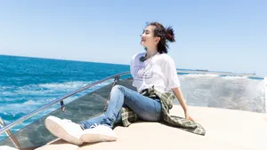 谢娜海边度假图片_5