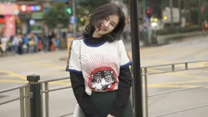 美女郑合惠子户外图片_11