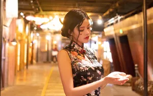 性感妩媚的旗袍美女图片壁纸_6