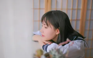 水手服学生美女图片壁纸_2