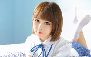 清纯白净学生妹图片_14