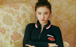 宋祖儿黑色性感写真图片壁纸