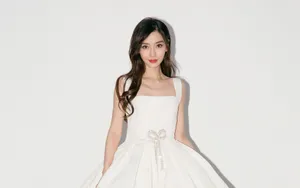 angelababy性感白色连衣裙图片_4