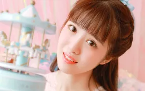 甜美养眼美女图片壁纸_5