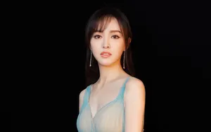 唐嫣薄纱裙透视性感写真图片_4