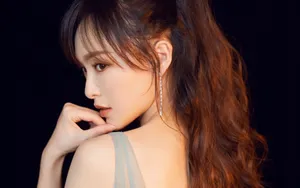 唐嫣薄纱裙透视性感写真图片_6