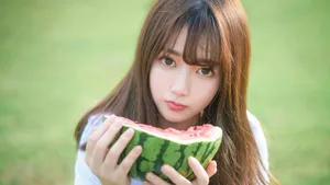 甜美少女写真图片