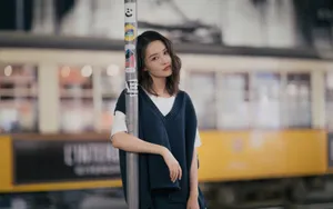 李沁街拍写真图片_2