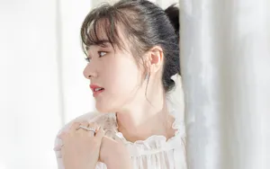 袁冰妍白纱裙写真图片壁纸_9