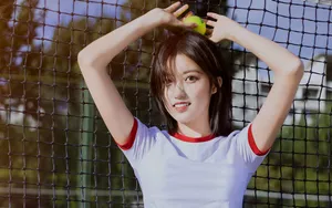 甜美活力网球美女少女图片_4