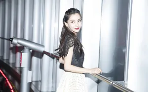 angelababy黑色蕾丝性感写真图片_3