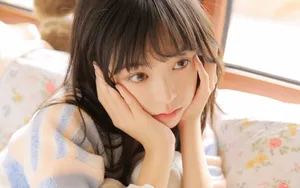 甜美大眼萌妹美女图片_3