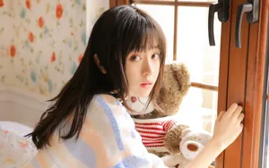 甜美大眼萌妹美女图片_6