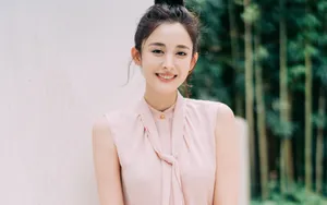古力娜扎粉色礼服写真图片_7