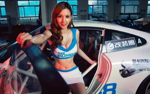 性感美女车模写真图片壁纸_5