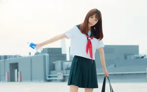 可爱甜美学生妹制服图片_2