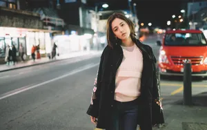 古力娜扎街拍图片壁纸