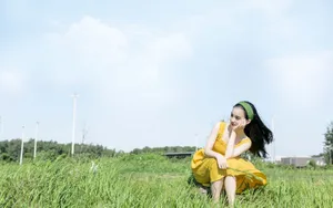 清纯美少女野外图片_4