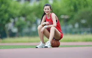 性感美女篮球运行图片_5