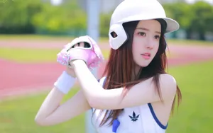 运动装清凉甜美美女图片_6