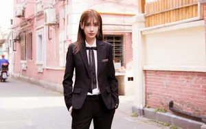 制服美女angelababy图片_4