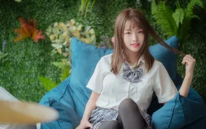 清纯JK制服美女图片壁纸