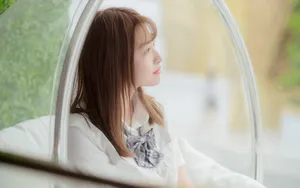 清纯JK制服美女图片壁纸_5