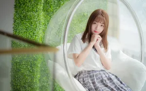 清纯JK制服美女图片壁纸_6