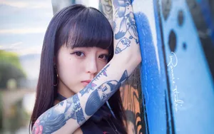 火辣纹身女孩美女图片壁纸_3