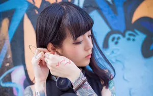 火辣纹身女孩美女图片壁纸_4