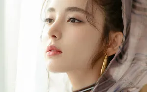 古力娜扎甜美桌面壁纸_8