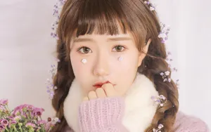 娃娃脸童颜美女图片壁纸_9