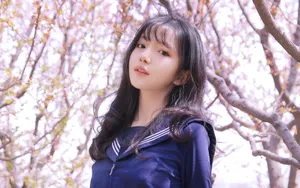 清纯JK制服美女女生图片壁纸_4