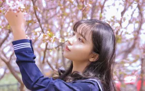 清纯JK制服美女女生图片壁纸_5