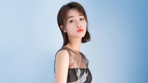 蓝盈莹透视装连衣长裙图片_2