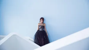 蓝盈莹透视装连衣长裙图片_4
