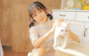 黄色系甜美少女写真图片壁纸_8