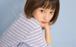 甜美清纯短发美女图片_4