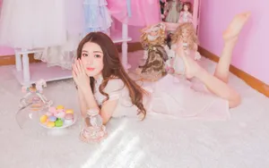 粉色美女诱人写真图片壁纸_2