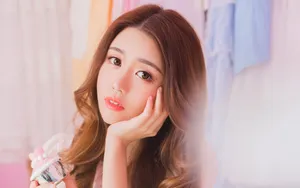 粉色美女诱人写真图片壁纸_4