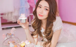 粉色美女诱人写真图片壁纸_6