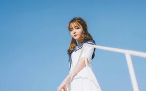 清纯水手制服美女图片壁纸_1