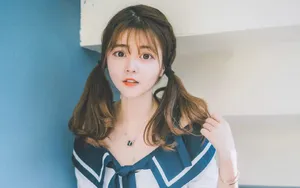 清纯水手制服美女图片壁纸_2